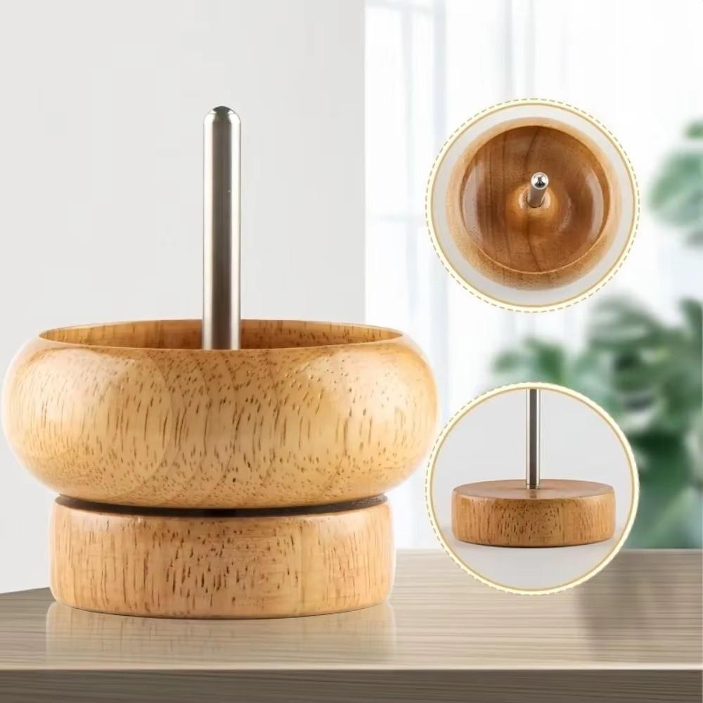 Easy Rotation Wooden Bead Spinner Solid Wood Bead Stringing Tool Making Necklaces