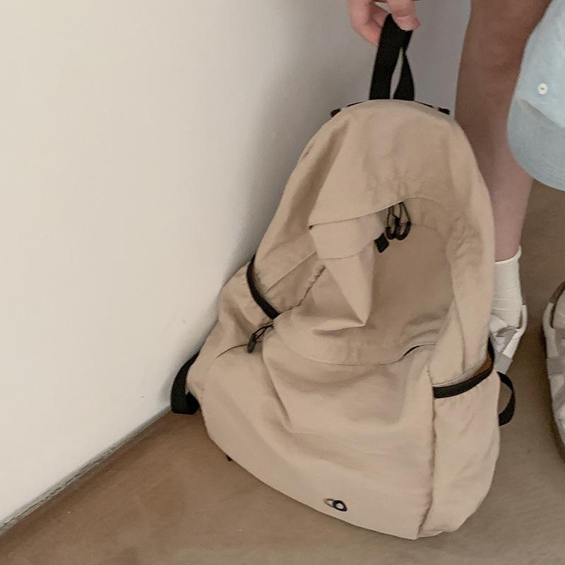 Korean Version of Student Backpack Bag for Women 2025 New Nylon Rucksack Large Capacity Travel Bag
