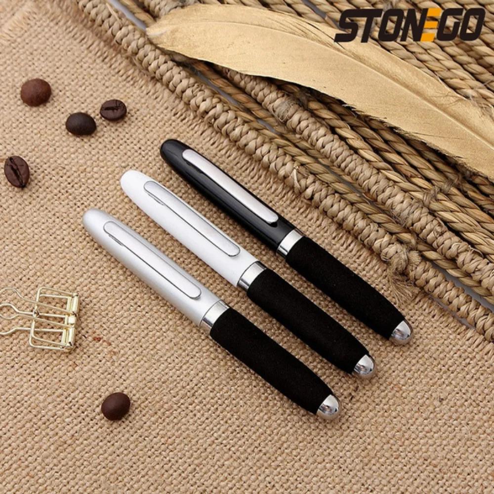 STONEGO Fashion Wallet Pen Short Paragraph Travel Pocket Pen Mini Clip Metal Rollerball Pen for Office School Supplies