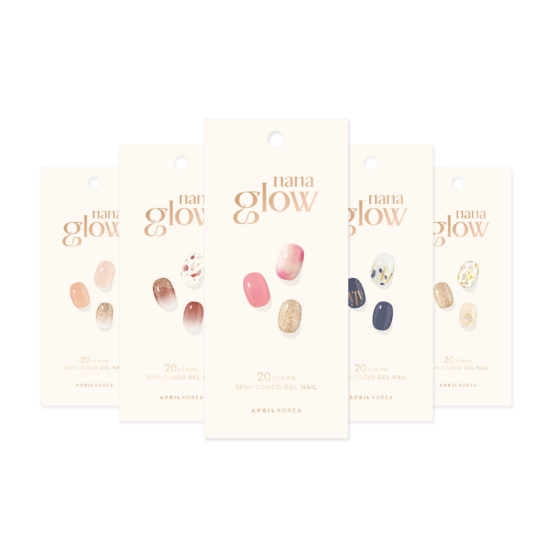 Nana Glow Semi-Cure Gel Nail Stickers GN03 - Cozy Pink