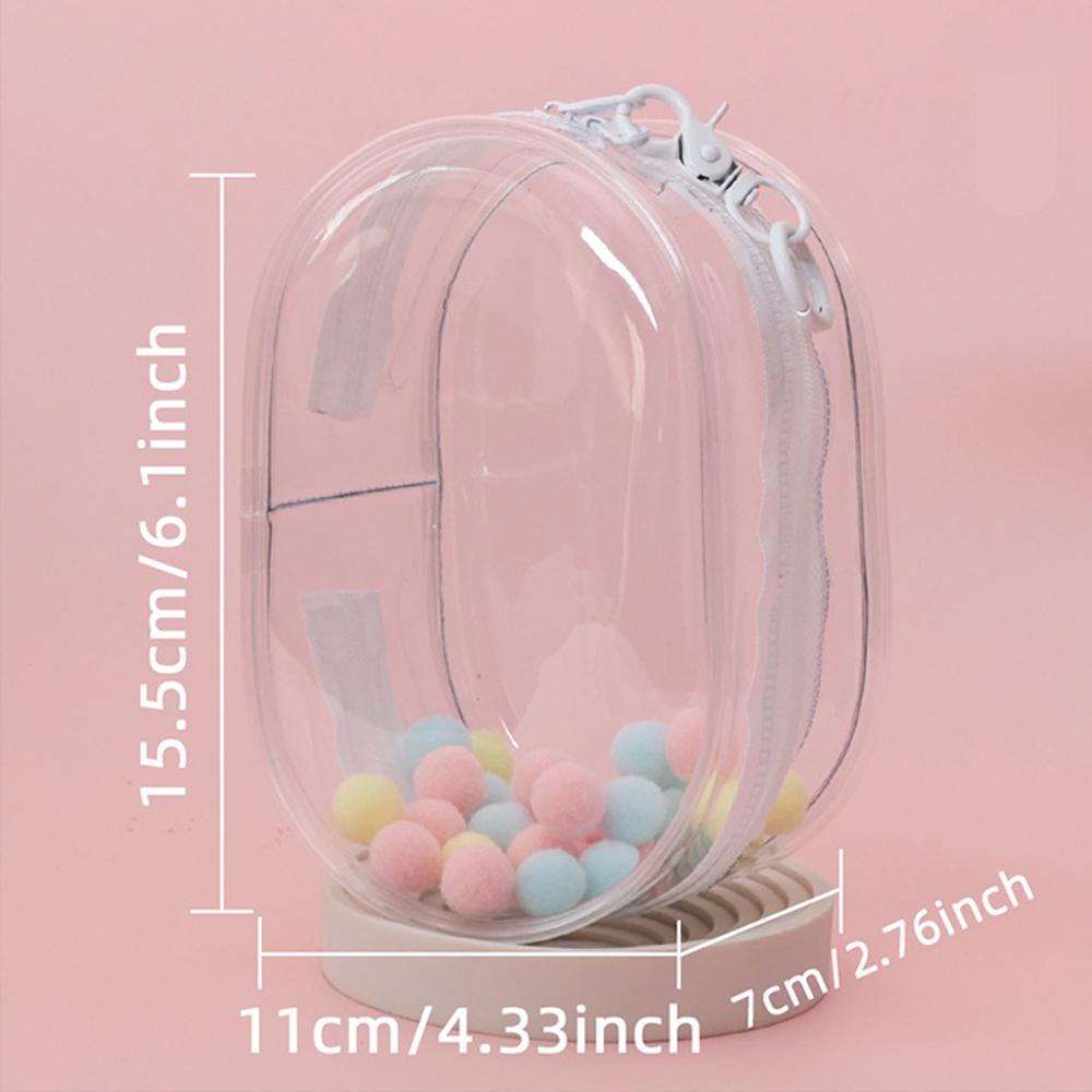 1PC Rubber-Coated Baby Carrier With Cotton Doll Soft Cover, Pvc Dust-Proof Protective Case, Storage Box For Labubu