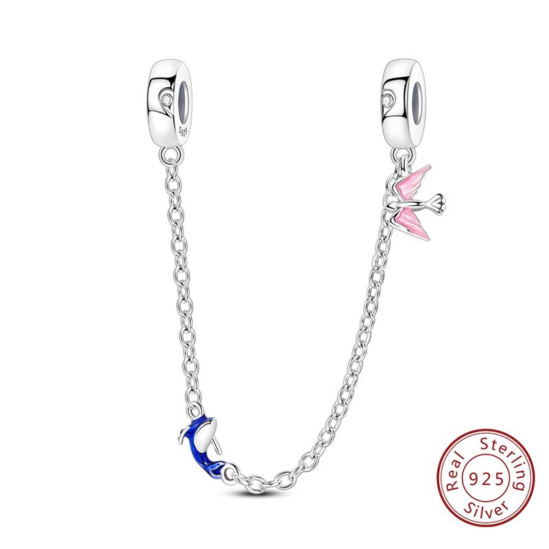Girl New Stars Safety Chain Clip Charms Metal Key Locks Pendent Fit Original Bracelets Make Your Own Festival Accessory Elegant Fashion Beautiful
