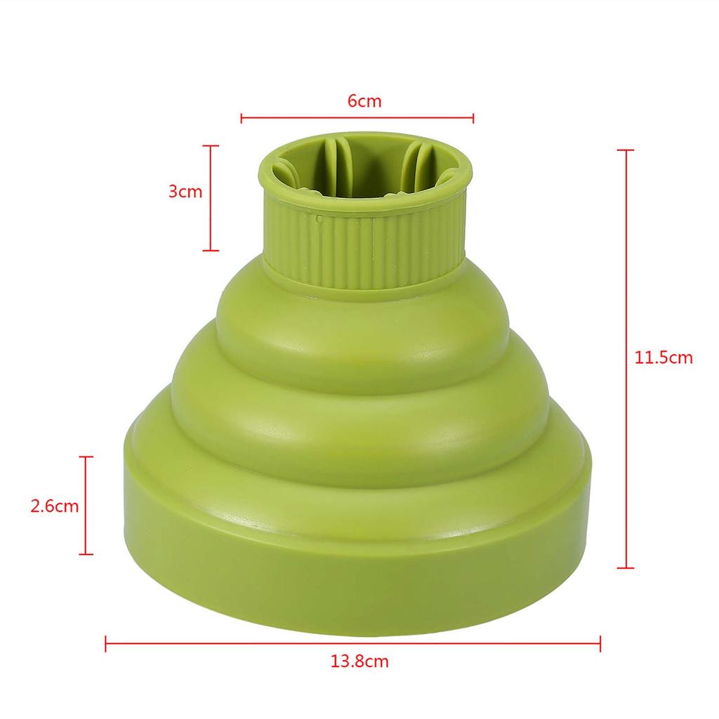 Salon Foldable Folding Hairdryer Hair Blower Diffuser Cover Styling Hairdressing Tool(Green)