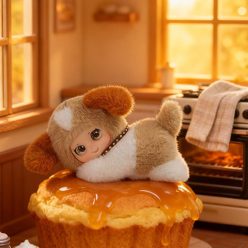 Plush Family Cat Face Toy With Short Faux Fur For Office Desk Decor