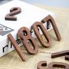 1Pc Walnut 3D Wooden House Number with Adhesive Back 0‑9 Outdoor Door Mailbox Label DIY Craft Home Wall Decoration