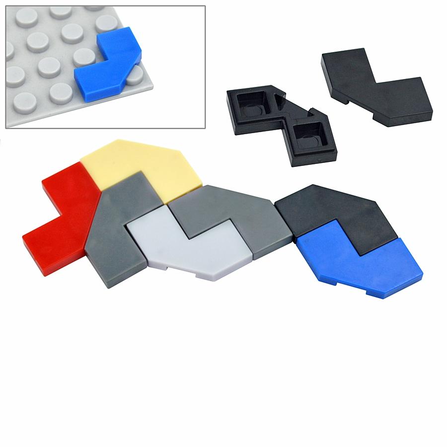 50Pcs Smooth Particles 27263 2x2 Flat Tiles Corner Building Blocks Parts DIY Enlighten Bricks Assembles Education Kid Toys