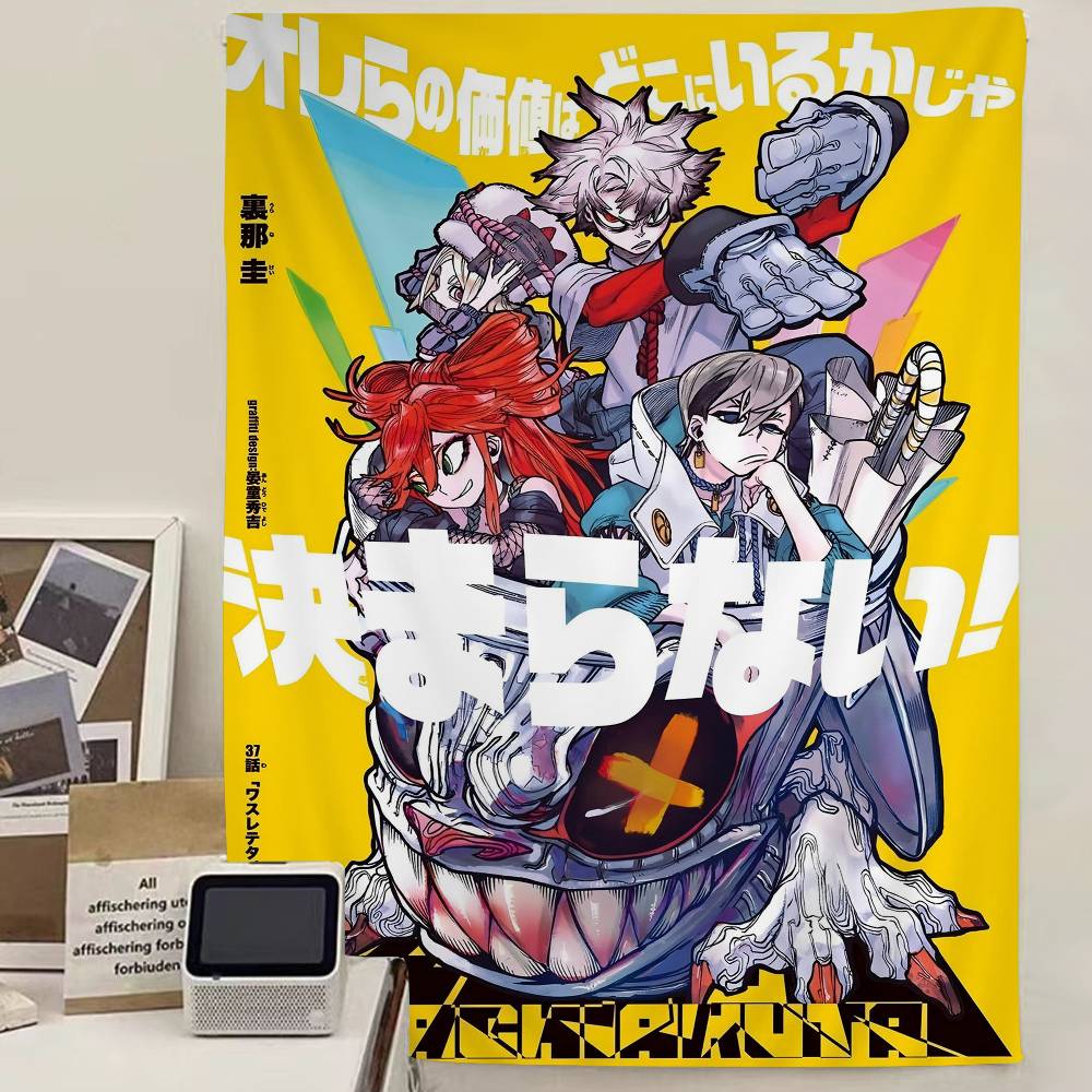 Anime di Combattimento Soprannaturale Giapponese G-Gachiakuta Appeso Arazzo Boemo Appeso Tarot Tappeti da Parete Hippie Stanza Studenti Arazzo Giapponese