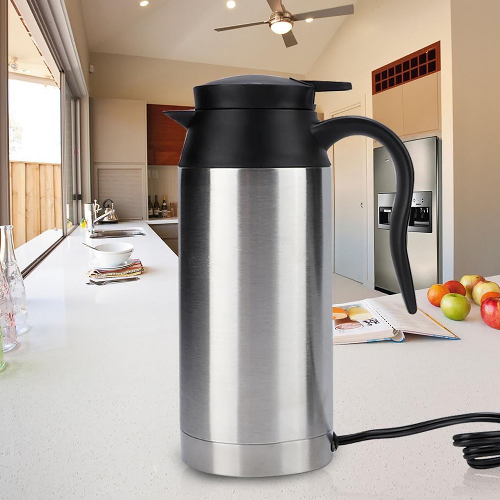 750ml Stainless Steel Car Electric Heating Mug Vehicle Drinking Cup Kettle for Travel (12V)