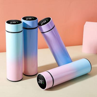 500ML Vacuum Flask LED Temperature Display Keep Warm/Cold Stainless Steel Gradient Smart Insulated Water Bottle for School