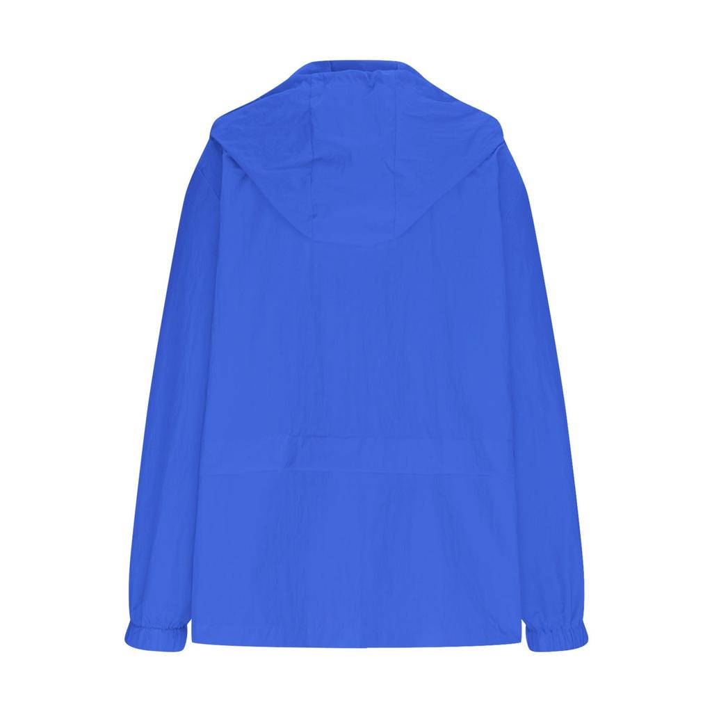 Womens Lightweight Waterproof Windproof Outdoor Jacket Full Zip Hooded Raincoat Casual Shell Coat with Adjustable Drawstrings