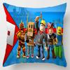 Game Roblox Cushion Pillow Hugging Pillow Case Roblox Anime Game Character Cartoon Printing Waist Pillow Cover Birthday Gifts