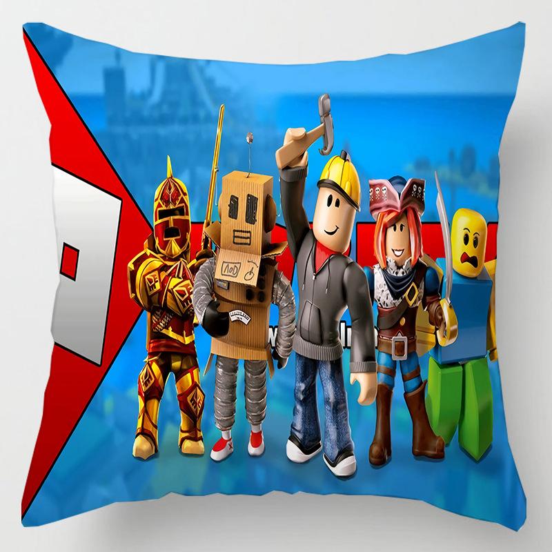 Game Roblox Cushion Pillow Hugging Pillow Case Roblox Anime Game Character Cartoon Printing Waist Pillow Cover Birthday Gifts