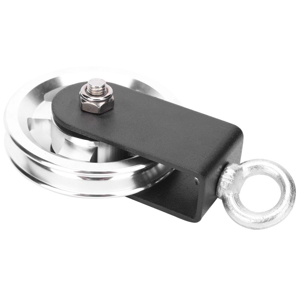 Fitnessgeräte Halterung 95mm Aluminiumlegierung Umlenkrolle Leises Hängerad DIY Sport Fitnessstudio