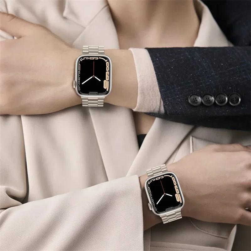 Stainless Steel Strap for Apple Watch Ultra 2 49mm Band 44mm 42mm 46mm 41mm 45mm 44 Mm Bracelet IWatch Series 10 9 8 7 SE 6 5 4