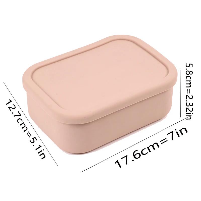 3Size Silicone Food Storage Containers Hard-Shell Silicone Bento Lunch Box Container with Lids Microwave Dishwasher Freezer Safe