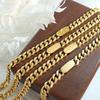 Exaggerated Flat Chain Jewelry Necklace Ins Minimalist Cool Hip-hop Trendy Foreign Trade Bracelet Set 304 Stainless Steel