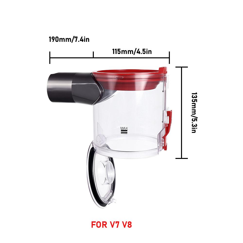 For Dyson V6 V7 V8 V11 V15 V10 V12Slim Vacuum Cleaner Dust Box Dust Bin Sealing Ring Base Lid HEPA Filter Motor Rear Cover Part