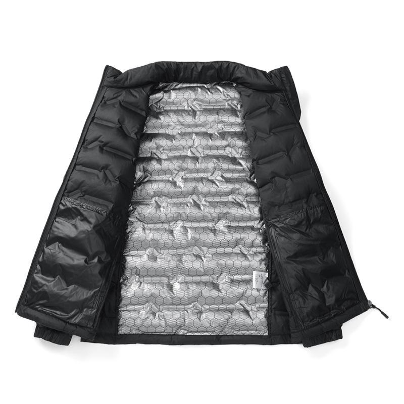 Unisex Winter Graphene Heated Stand-up Collar Down Jacket - Lightweight, Loose, 80% White Duck Down