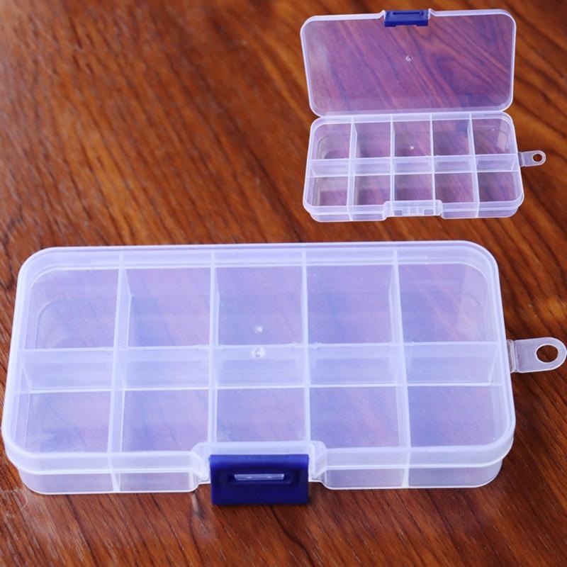 10 Grid Storage Box Plastic Single Compartment Size Adjustable Jewelry Organizer Container for Case Organizer Boxes Tool