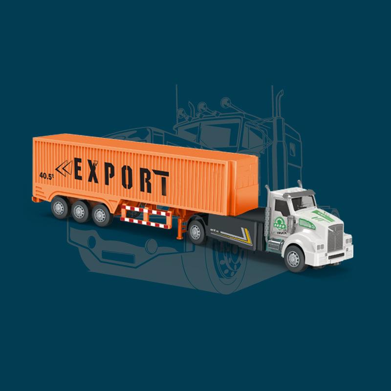 Engineering Vehicle Toys Pull-Back Alloy Locomotive Transport Truck Tank Truck Model Childrens Toy Gift