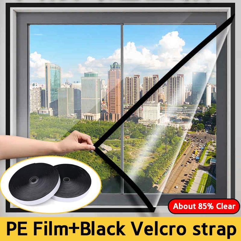 DIY Transparent Winter Insulation Film Detachable Home Window Windproof Soft Glass Screen Self-Adhesive Keep Warm Film