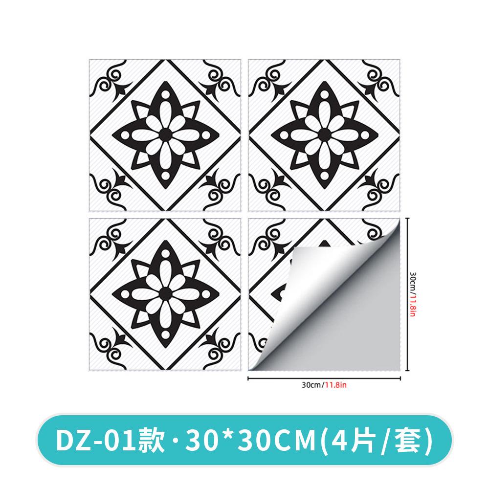 Amjpvc Anti-Skid Twill Printing Combination Splicing Floor Sticker Bathroom Bedroom Living Room Diy Floor Sticker