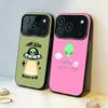 Cartoon S-Space A-Alien UFO Phone Case For iPhone17,16,15,14,13,12,11,Pro,MAX Gray Matte Silicone Black Cover