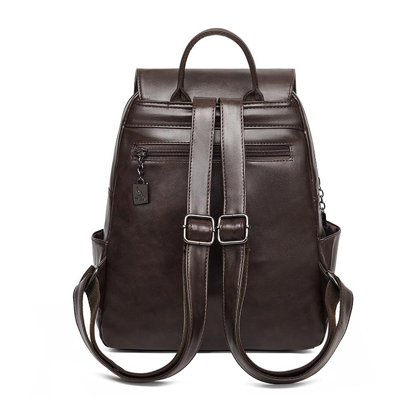 Women's Retro Backpack Soft Leather Travel Backpack