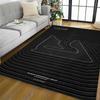 Sakhir Bahrain International Circuit Map Themed Durable Polyester Home Decor Large Size Logo Design For Living Room Game Room Doormat Machine Washable