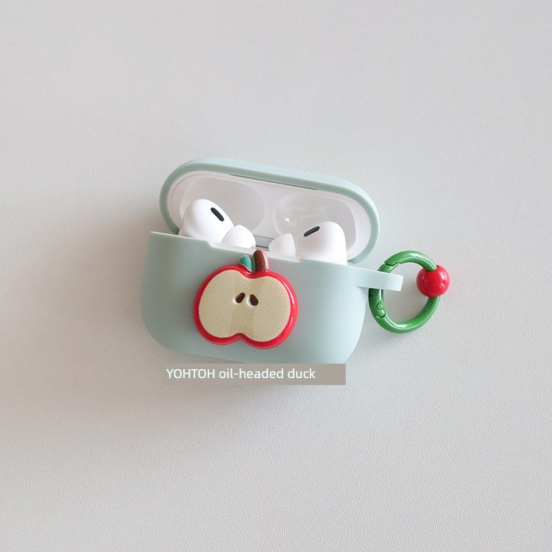 

Wireless Bluetooth Headset Drop-Resistant One-Piece Soft Case Apple Apple AirPods3 Fog + Circle Hanging Buckle