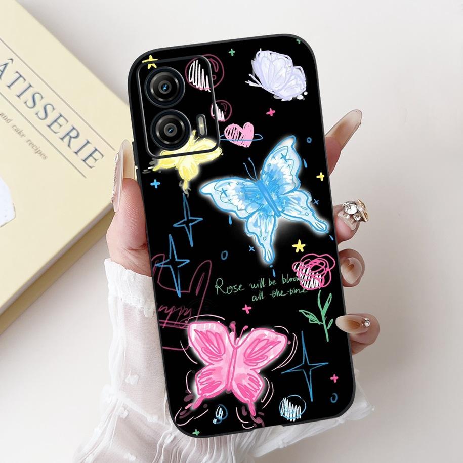 Shockproof Case For Motorola Moto G53 G73 5G Cover Cute Cactus Rabbit Cartoon Soft Silicone Matte Funda For MotoG53 MotoG73 Capa