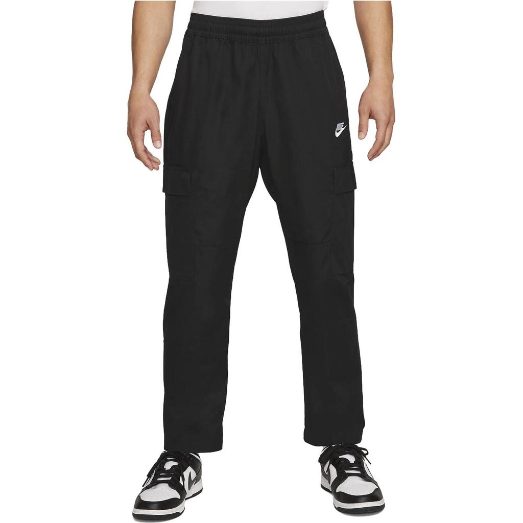 New Nike Club Men's Woven Cargo Trousers Black DX0614-010