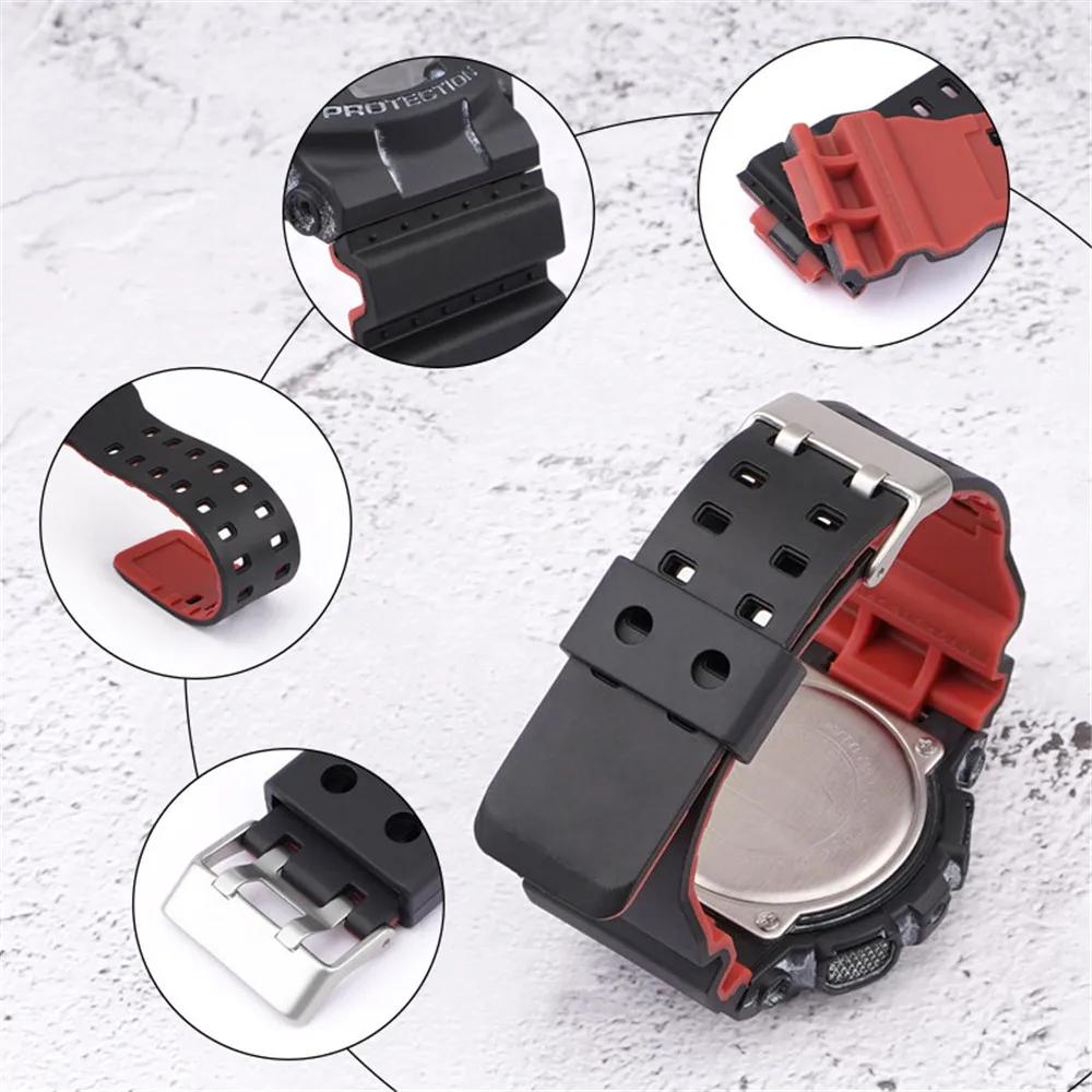 Armband für Casio G-Shock GA-100/110/120/150/300/400/700 GD-100/110/120 G-8900 GLS-100 Silikonharz Uhrenarmband Zubehör 16mm