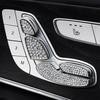 Zilver Bling Crystal Seat Passen Schakelaar Decor Cover Versieringen voor Mercedes Benz CE GLC W205 W213 X205 2015 +