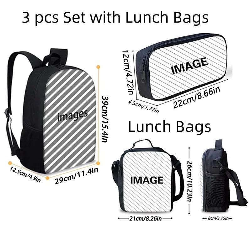 Zaino Scolastico per Bambini Cartoon Brain Rot Con Buste Pranzo Astucci Per,Zaini Scolastici Leggeri per Bambini