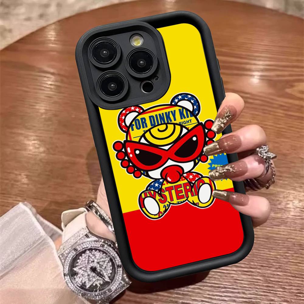 Fashion Brand H-Hysteric M-Mini Luxury TPU Phone Cover For Iphone 17 16 15 14 13 12 11 Pro Max Plus Case Cover