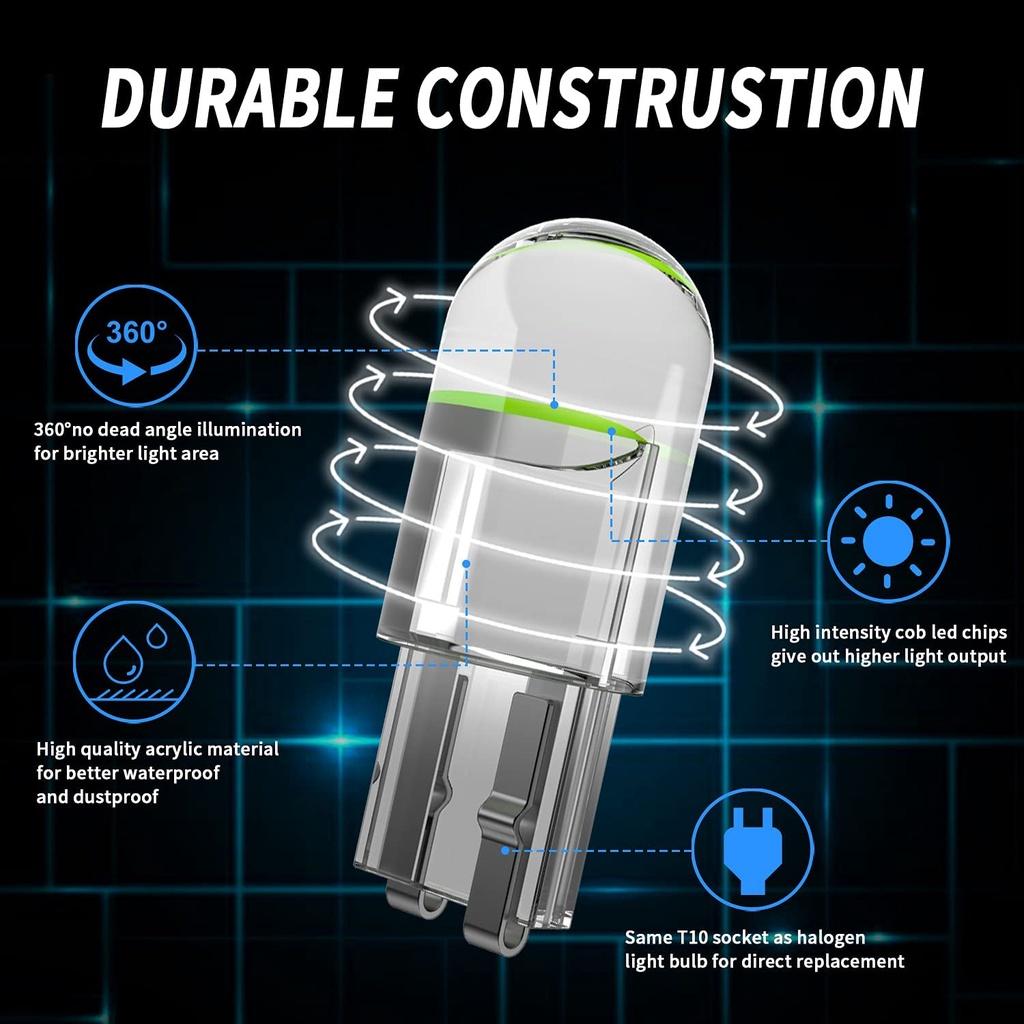 2pcs T10 LED Car Headlight Beads