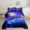 Dolphin Bedding Set 3D Printed Duvet Cover Set Skin-Friendly Single Twin Double Size Bedroom Decor Duvet Cover Set Birthday Gift
