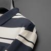 Dibinze Men's Plus Size Striped Polo Shirt