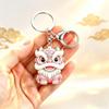 Enamel Luxury Keychain High-End Metal Pendant Bag Charm Blessing Charm