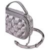 Maison Margiela Glam Slam Quilted Design Zipper Closure Lambskin Leather Mini Handheld Crossbody Bag Women Bags Metallic-Silver SB1WB0008P6800H3809