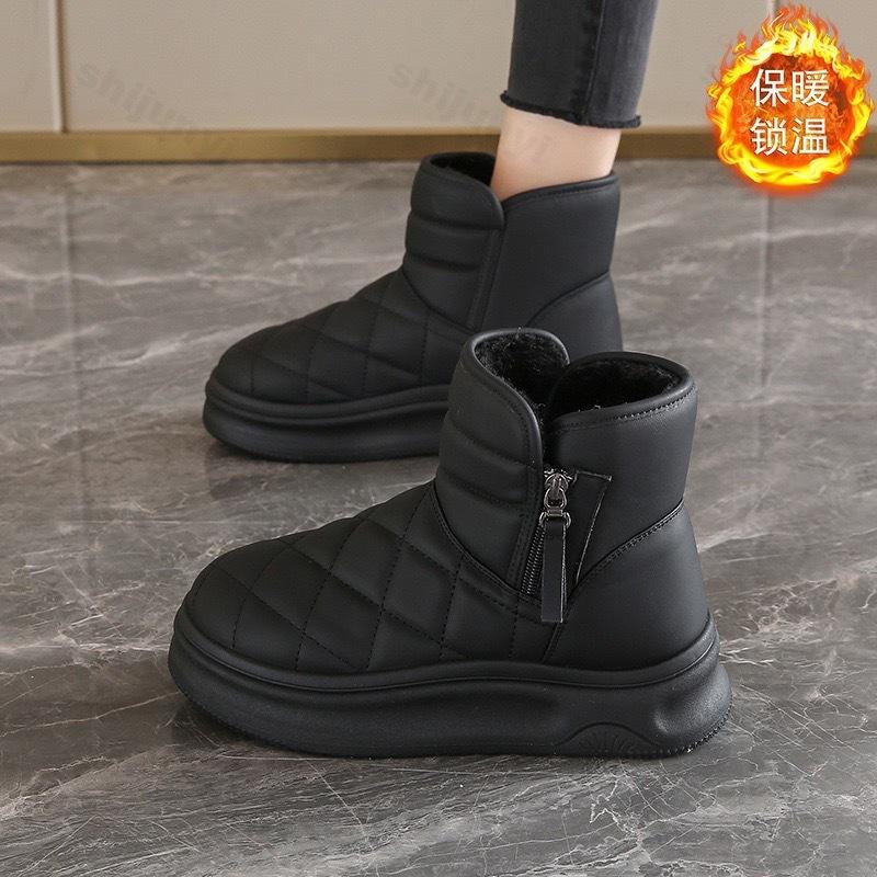 Women Snow Boots Winter Warm High Top Comfortable Cotton Shoes Thick Sole Height Increasing Casual Short Boot Fashion Ankle Boot