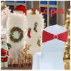 10pcs Wedding Chair Decoration Birthday Party Chair Sash Bow Tie Bands Spandex With Round Buckles For Hotel All Banquet Chairs