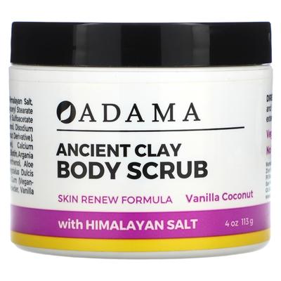 Adama, Ancient Clay, Body Scrub, Vanilla Coconut, 113G(4Oz)