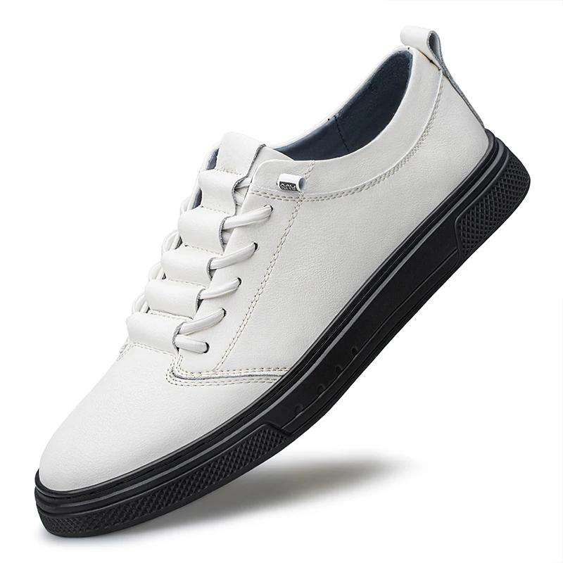 

Модная мужская повседневная кожаная обувь Модные удобные лоферы для повседневной носки Стильная повседневная обувь для джентльменов Мужские кроссовки 44 белый