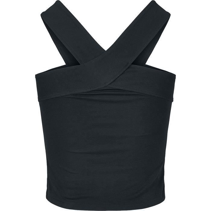 Débardeur Femme - Urban Classics - Ladies Cross Top - Slim Fit - Noir - 95% Coton