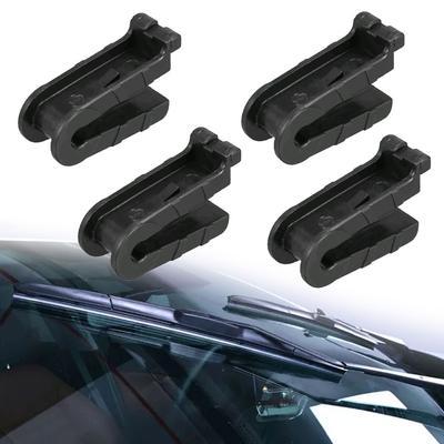 4pcs Universal Car Windscreen Wipers Front Wiper Blade Arm Adapter Black Plastic J Clip Hook Type A C D Car Exterior Accessories