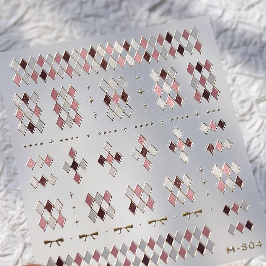 1pcs White 5D Pearl Lace Wave Lines Nail Art Stickers Elegant Exquisite Nail Decoration Decals DIY Self Adhesive Transfer Slider