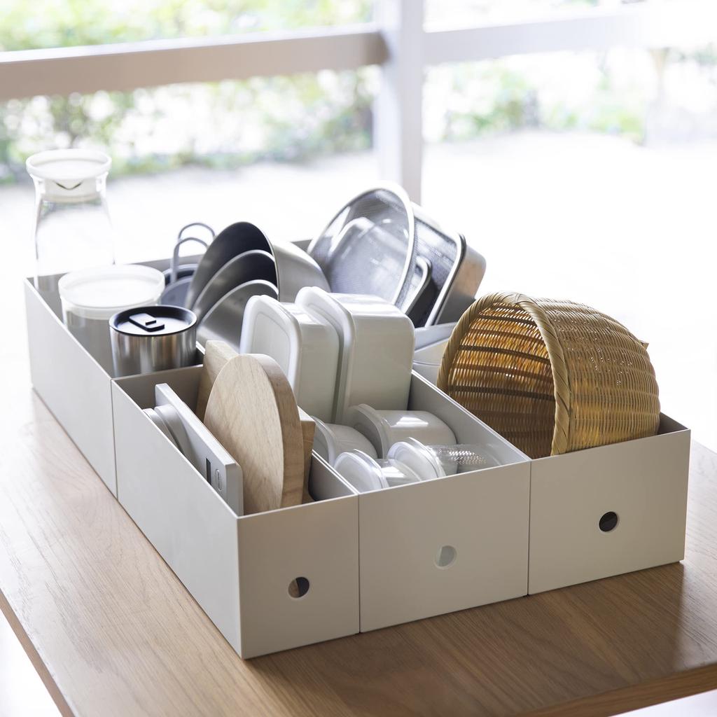 MUJI Recyceltes Polypropylen Aktenordner Standard Weiß B10 x T32 x 83904388 Box, Typ, 1/2 Größe, Grau, Ca.. H12cm,