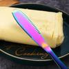 JUSTINLAU Butter Knife Holes Cheese Dessert Knife Stainless Steel Jam Knife Cutlery Toast Wipe Cream Cheese Cutter Kitchen Tools